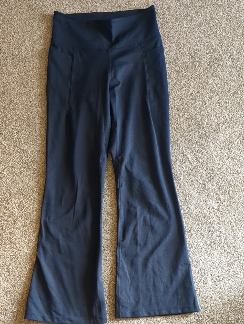 Women's Navy High-Waist Stretch Yoga Pants